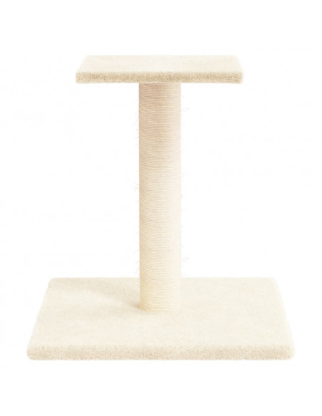 Palo Tiragraffi per Gatti con Piattaforma Crema 38 cm