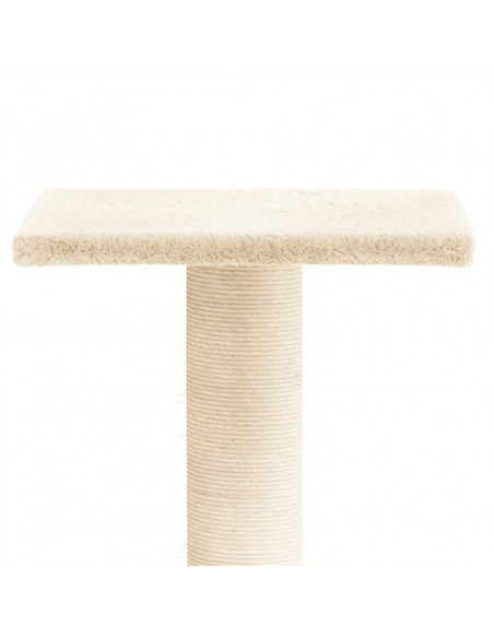 Palo Tiragraffi per Gatti con Piattaforma Crema 38 cm