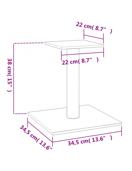 Palo Tiragraffi per Gatti con Piattaforma Crema 38 cm