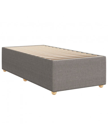 Giroletto a Molle con Materasso Tortora 90x190 cm in Tessuto