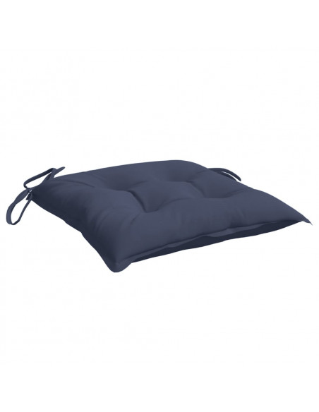 Cuscini per Sedia 2 pz Blu Marino 40x40x7 cm in Tessuto Oxford