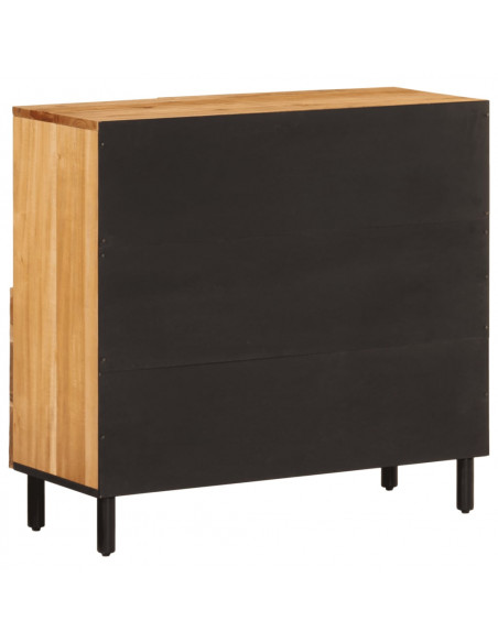 Credenza 80x33x75 cm in Legno Massello di Acacia