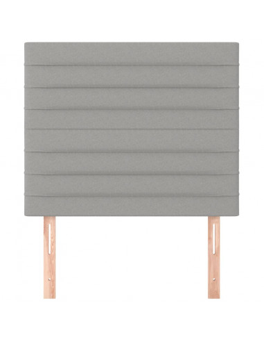 Testiera 2 pz Grigio Chiaro 80x5x78/88 cm in Tessuto