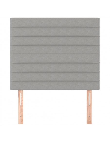 Testiera 2 pz Grigio Chiaro 80x5x78/88 cm in Tessuto