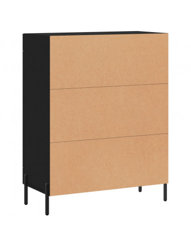 Credenza Nera 69,5x34x90 cm in Legno Multistrato