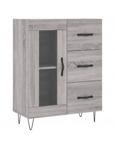 Credenza Grigio Sonoma 69,5x34x180 cm in Legno Multistrato 2
