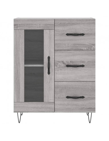Credenza Grigio Sonoma 69,5x34x180 cm in Legno Multistrato