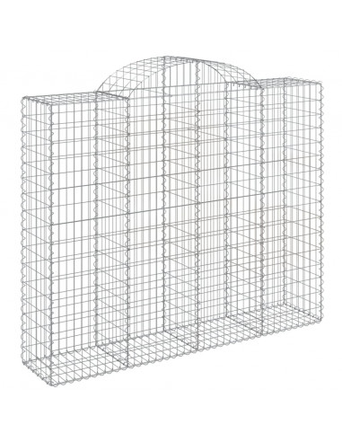 Cesti Gabbioni ad Arco 6 pz 200x50x160/180 cm Ferro Zincato