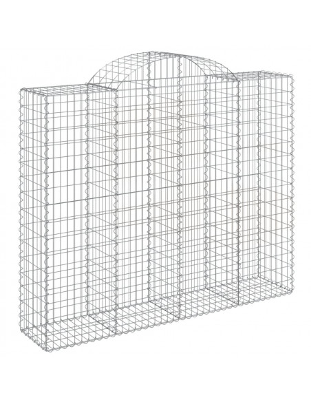 Cesti Gabbioni ad Arco 6 pz 200x50x160/180 cm Ferro Zincato