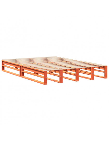 Giroletto senza Materasso Marrone Cera 140x200cm Massello Pino