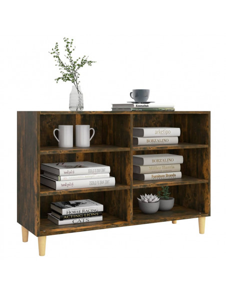 Credenza Rovere Fumo 103,5x35x70 cm in Legno Multistrato