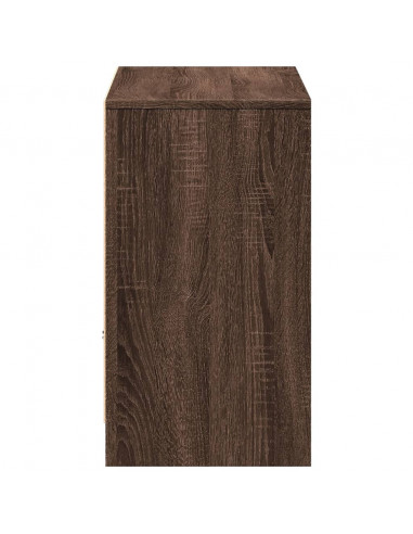 Mobile Porta TV con LED Rovere Marrone 91x34x61 cm Truciolato