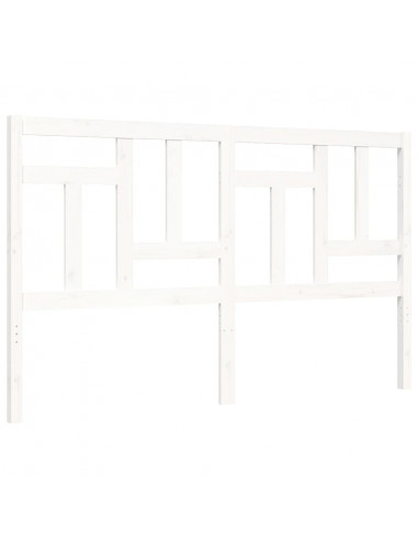 Giroletto con Testiera Bianco King Size in Legno Massello