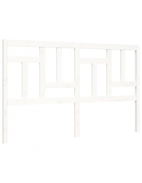 Giroletto con Testiera Bianco King Size in Legno Massello