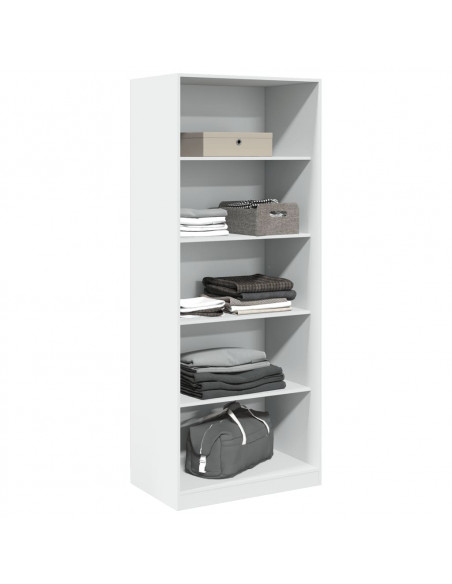 Armadio Bianco 80x50x200 cm in Legno Multistrato