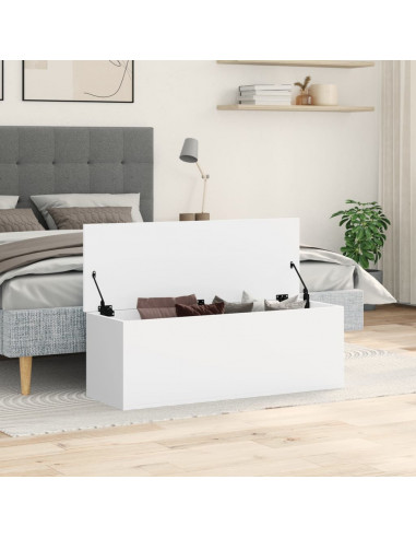 Contenitore Portaoggetti Bianco 102x35x35 cm in Truciolato