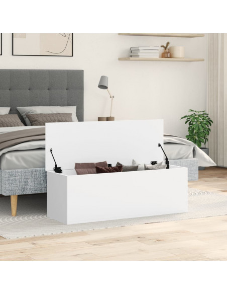 Contenitore Portaoggetti Bianco 102x35x35 cm in Truciolato
