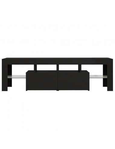 Mobile Porta TV con Luci LED Nero 140x36,5x40 cm