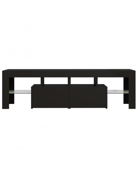 Mobile Porta TV con Luci LED Nero 140x36,5x40 cm