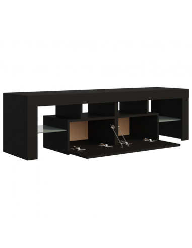 Mobile Porta TV con Luci LED Nero 140x36,5x40 cm