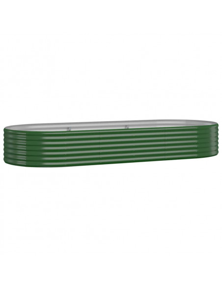 Letto Giardino Acciaio Verniciato a Polvere 249x100x36 cm Verde