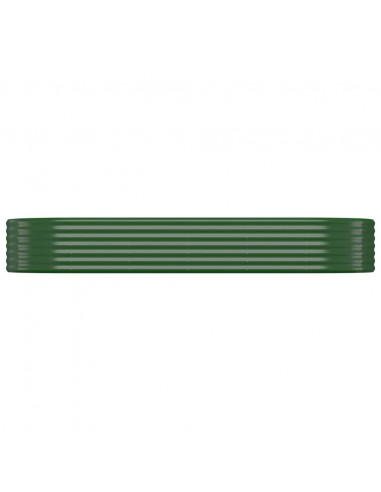 Letto Giardino Acciaio Verniciato a Polvere 249x100x36 cm Verde