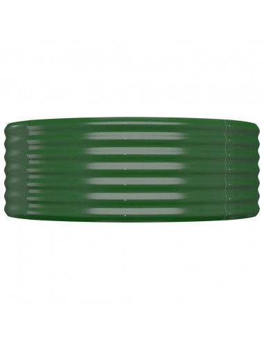 Letto Giardino Acciaio Verniciato a Polvere 249x100x36 cm Verde