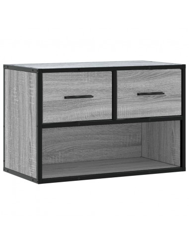 Mobile TV Grigio Sonoma 60x31x39,5cm in Truciolato e Metallo