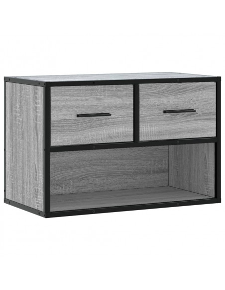 Mobile TV Grigio Sonoma 60x31x39,5cm in Truciolato e Metallo