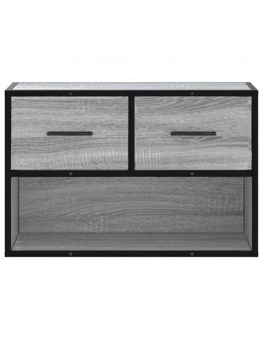 Mobile TV Grigio Sonoma 60x31x39,5cm in Truciolato e Metallo