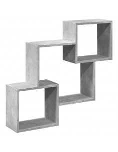 Mobile a Parete 78x18x71 cm Grigio Cemento Legno Multistrato 2