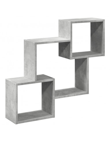 Mobile a Parete 78x18x71 cm Grigio Cemento Legno Multistrato