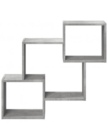 Mobile a Parete 78x18x71 cm Grigio Cemento Legno Multistrato