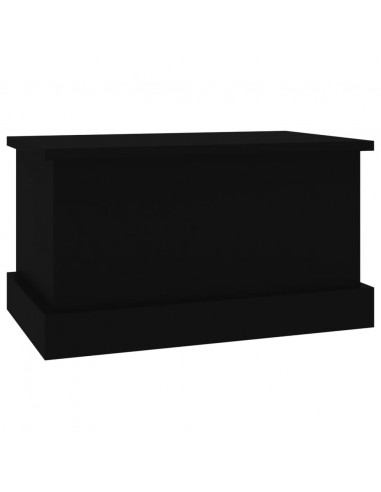 Contenitore Portaoggetti Nero 50x30x28 cm Legno Multistrato