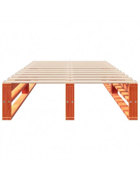 Letto senza Materasso Marrone Cera 90x200 cm Legno di Pino