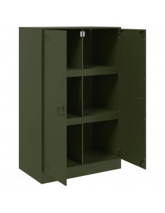 Credenza Verde Oliva 67x39x107 cm in Acciaio 2