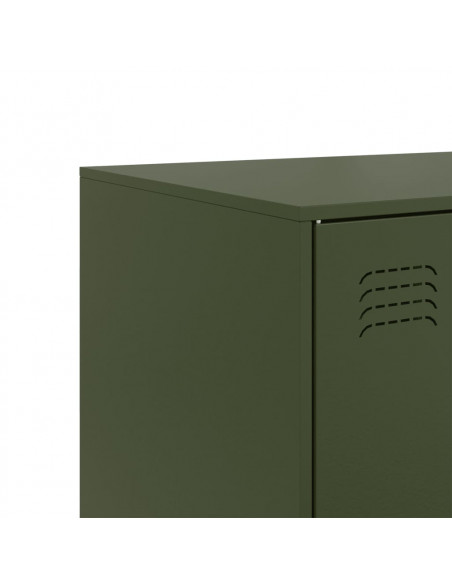Credenza Verde Oliva 67x39x107 cm in Acciaio