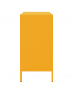 Credenza Giallo Senape 68x39x79 cm in Acciaio 2