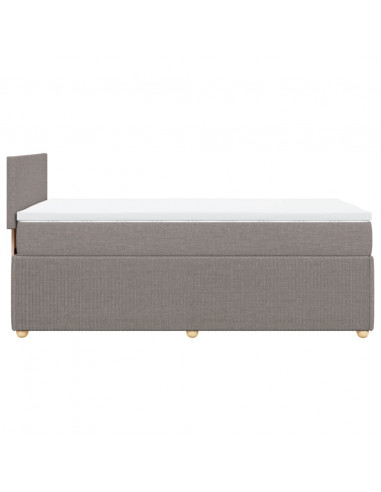 Giroletto a Molle con Materasso Tortora 90x190 cm in Tessuto