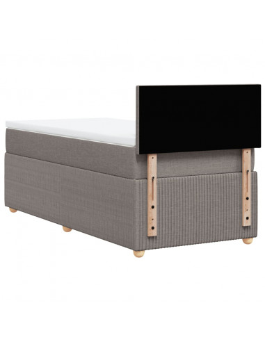 Giroletto a Molle con Materasso Tortora 90x190 cm in Tessuto