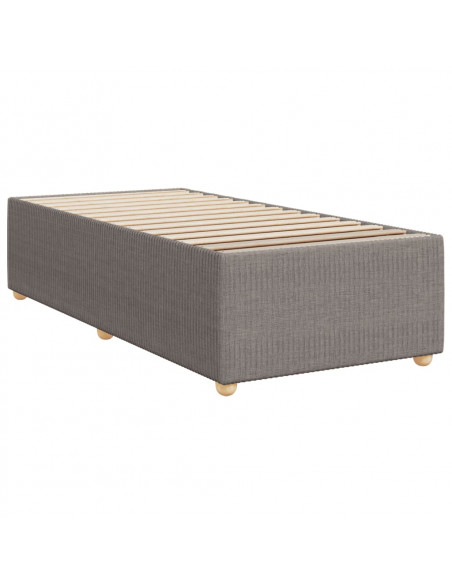 Giroletto a Molle con Materasso Tortora 90x190 cm in Tessuto