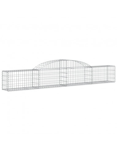 Cesti Gabbioni ad Arco 7 pz 300x30x40/60 cm Ferro Zincato