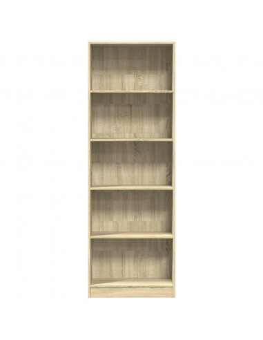Libreria Rovere Sonoma 60x24x176 cm in Legno Multistrato