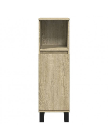 Set Mobili da Bagno 3 pz Rovere Sonoma in Legno Multistrato