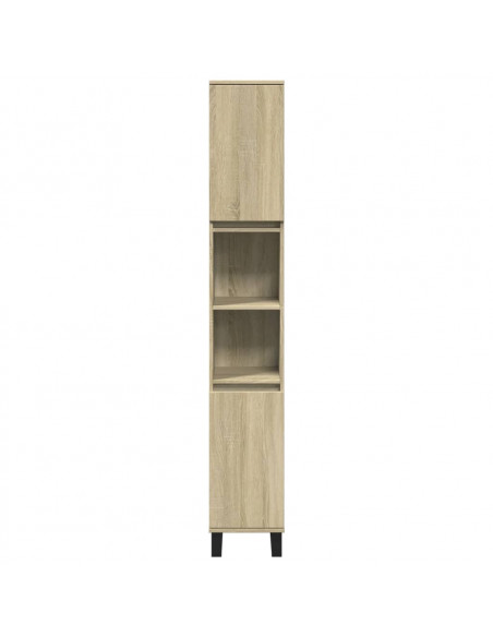 Set Mobili da Bagno 3 pz Rovere Sonoma in Legno Multistrato