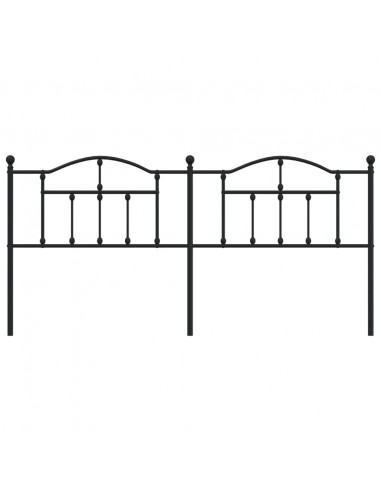 Testiera in Metallo Nero 193 cm