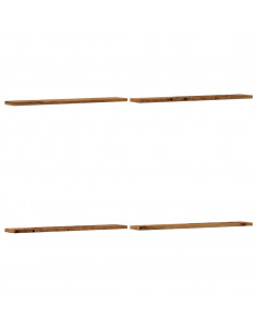 Mensole a Parete 4 pz Legno Antico 60x20x1,5 cm in Truciolato 2
