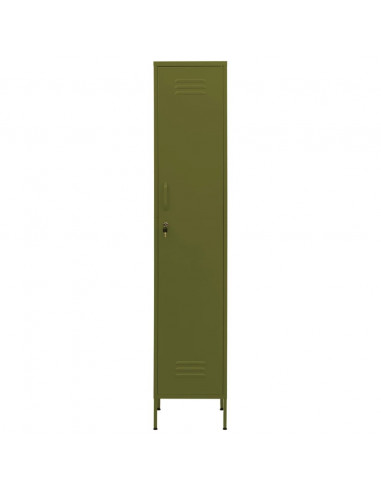 Armadio Verde Oliva 35x46x180 cm in Acciaio