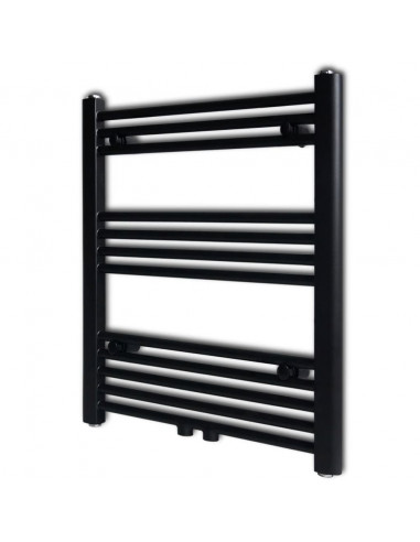Radiatore Centrale Portasciugamano Dritto Nero 600 x 764 mm