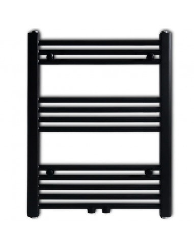 Radiatore Centrale Portasciugamano Dritto Nero 600 x 764 mm